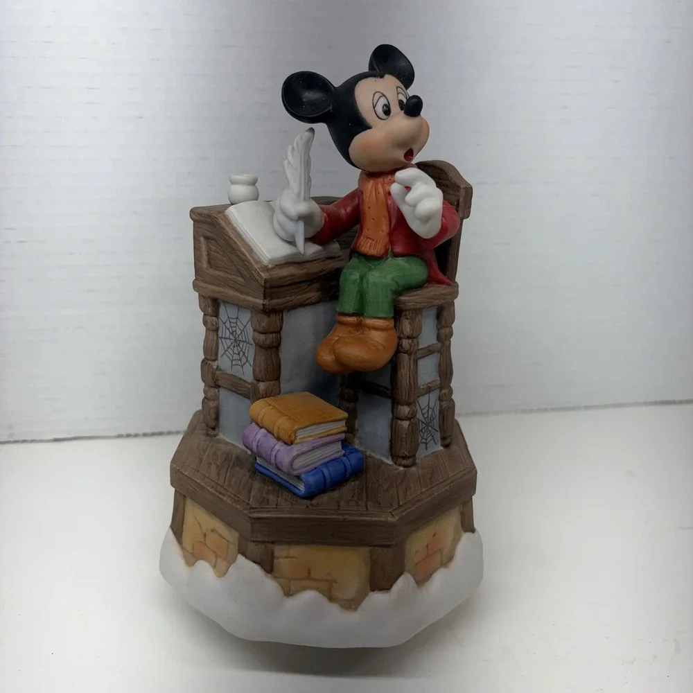 Disney Schmid Mickey‎ Mouse  Christmas Carol Music Box Figurine Not Working